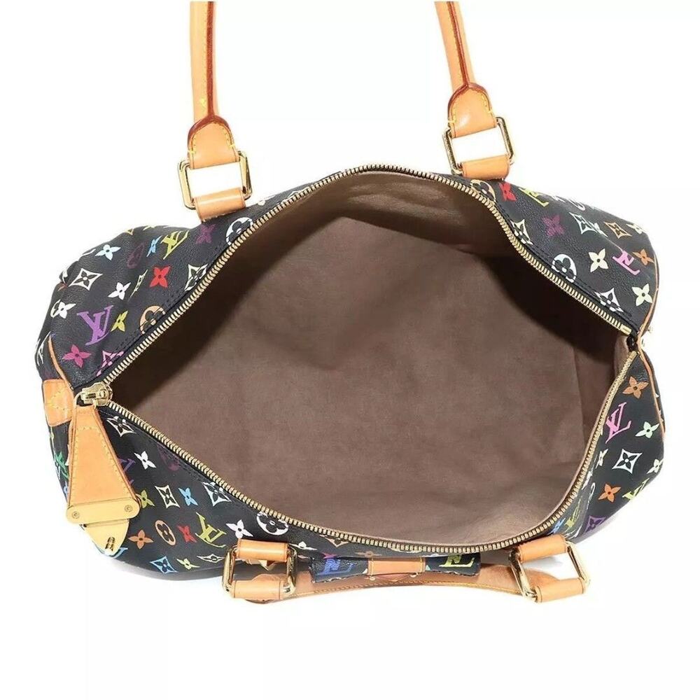 LOUIS VUITTON Monogram Multi Color Keepall 45 Luggage Noir M92640 Purse - Picture 6 of 8